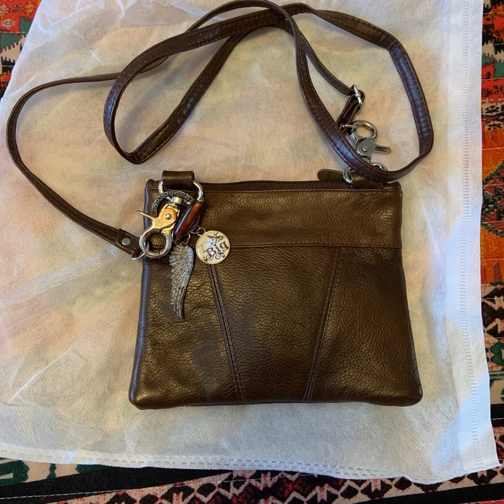 Leather mini bag.